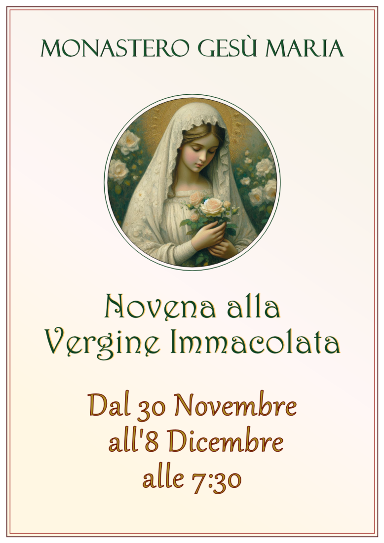 Cartellone novena all'Immacolata 2024